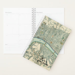Planificateur de carte Vintage Londres personnalis