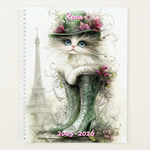 Planificateur de chat parisien personnalisable 202