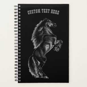 Planificateur de chevaux debout - Texte et couleur