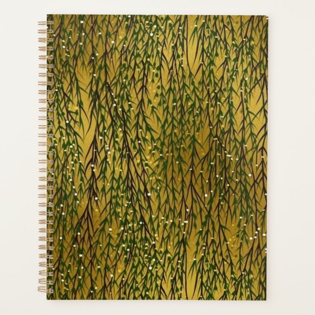 Planificateur de chiyogami à saules pleurs (Devant)