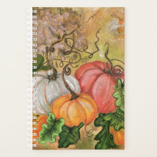 Planificateur de Citrouilles d'aquarelle (Devant)
