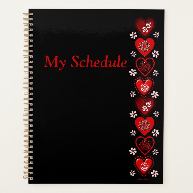 Planificateur de coeur rouge (Devant)