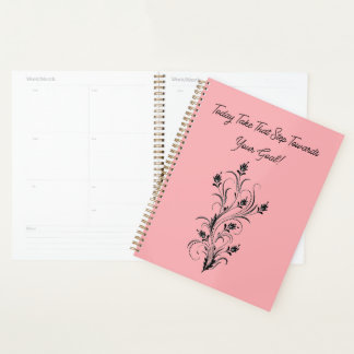 Planificateur de couverture rose