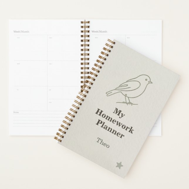 Planificateur de devoirs pour enfants en ligne art (Devant avec enveloppe)