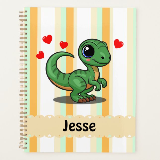 Planificateur de dinosaure Vélociraptor personnali (Devant)