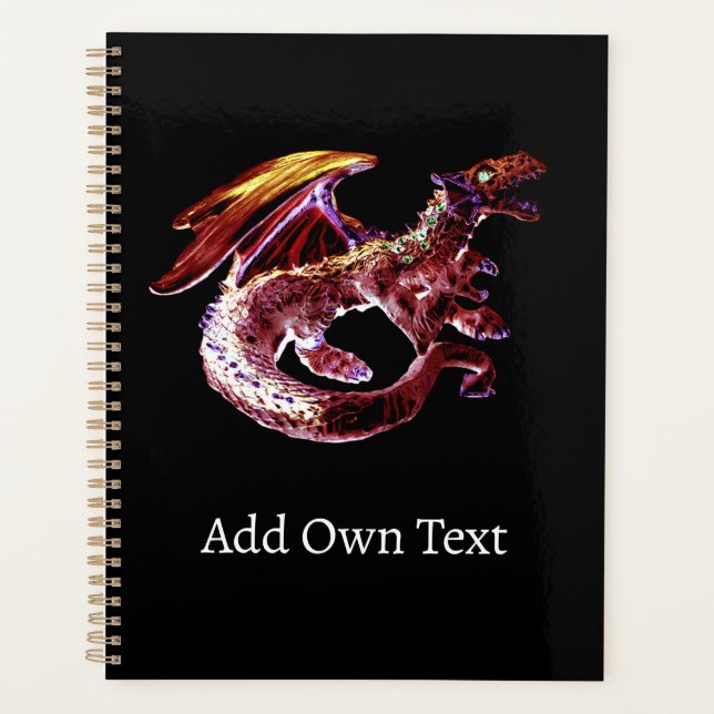 Planificateur de fantaisie de dragon rouge rubis A (Devant)
