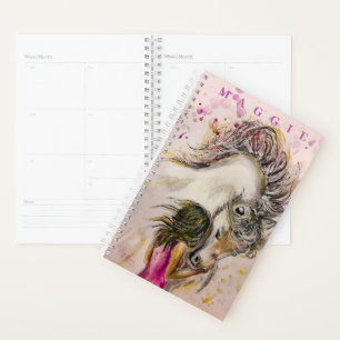 Planificateur de fille et de cheval