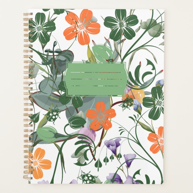 Planificateur de fleurs et d'insectes (Devant)