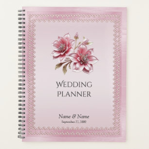 Planificateur de fleurs roses modernes