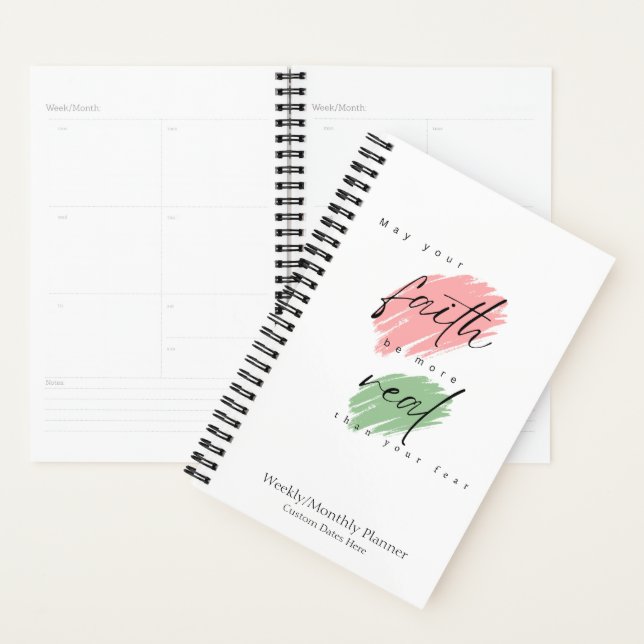 Planificateur de foi | La foi contre la peur (Devant avec enveloppe)