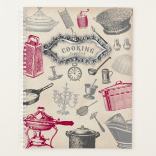 Planificateur de fournitures de Cuisine vintage