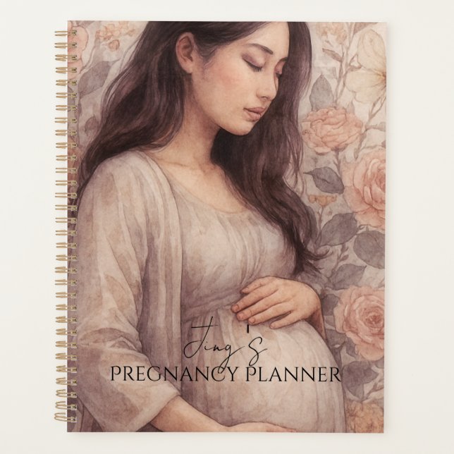 Planificateur de grossesse, femme enceinte asiatiq (Devant)