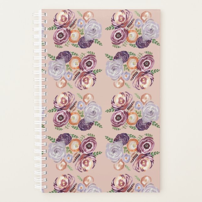 Planificateur de jour Motif rose (Devant)