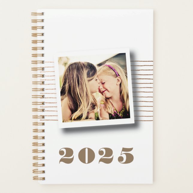 Planificateur de journal photo personnalisé 2025 (Devant)