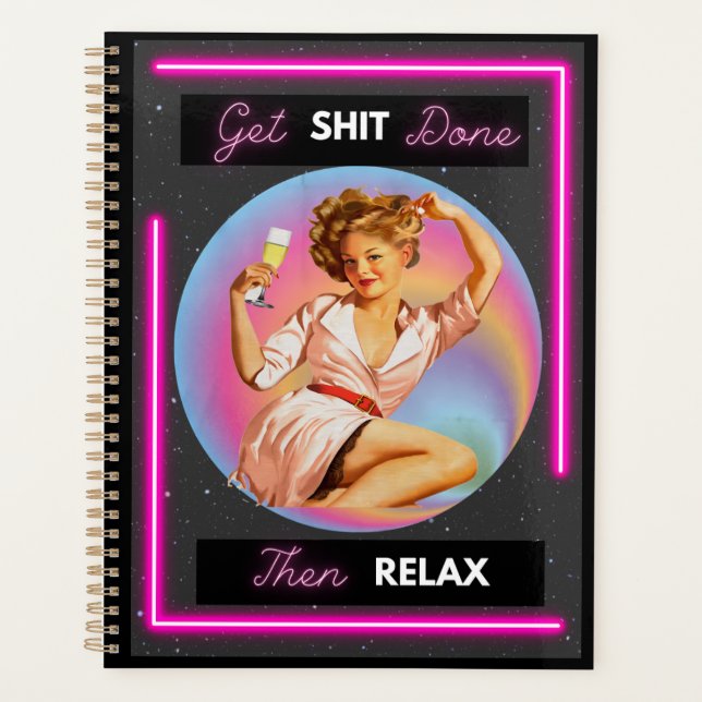 Planificateur de journée/Journal drôle pour femmes (Devant)
