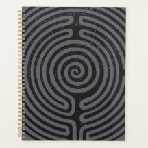 Planificateur de labyrinthe du cercle noir (gris)