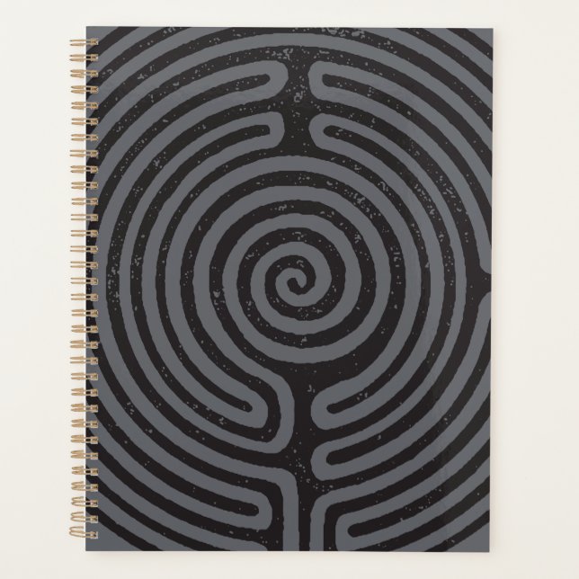 Planificateur de labyrinthe du cercle noir (gris) (Devant)