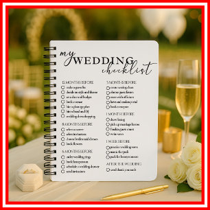 Planificateur de liste de mariage moderne élégant