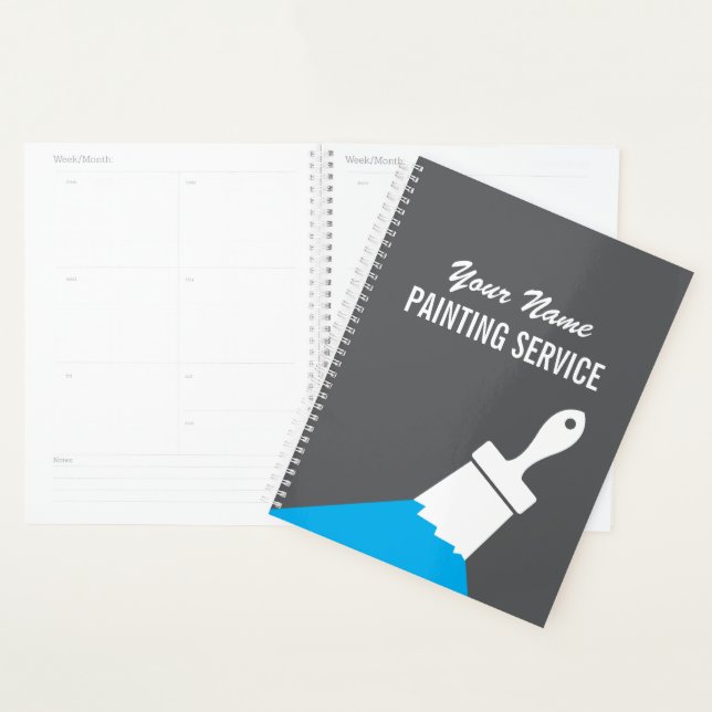 Planificateur de livre de service de peinture avec (Devant avec enveloppe)