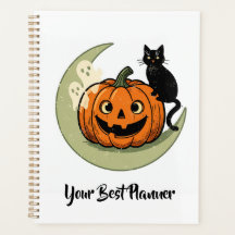 Planificateur de Lune de Citrouille de Chat d'Hall
