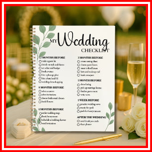 Planificateur de mariage aux feuilles de eucalyptu