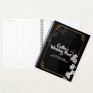 planificateur de mariage aux fleurs de cerisier bl
