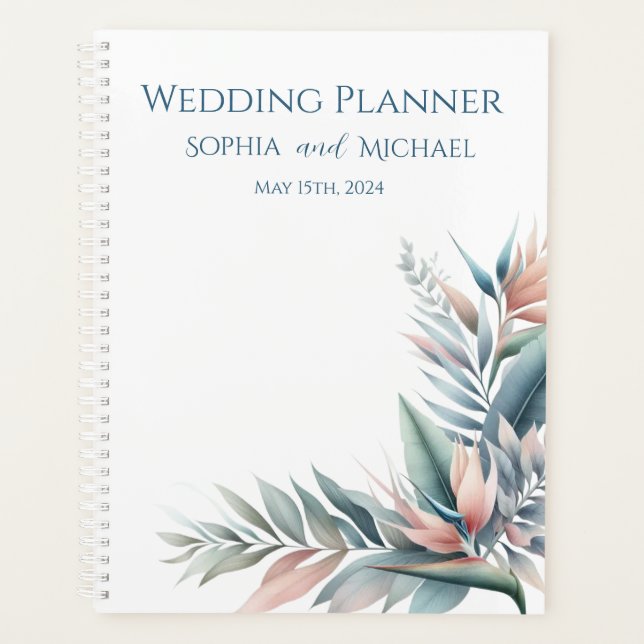 Planificateur de mariage de rêve tropical à l'aqua (Devant)