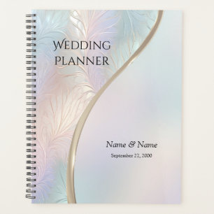 Planificateur de mariage iridescent abstrait moder