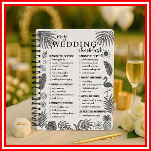 Planificateur de mariage tropical moderne élégant