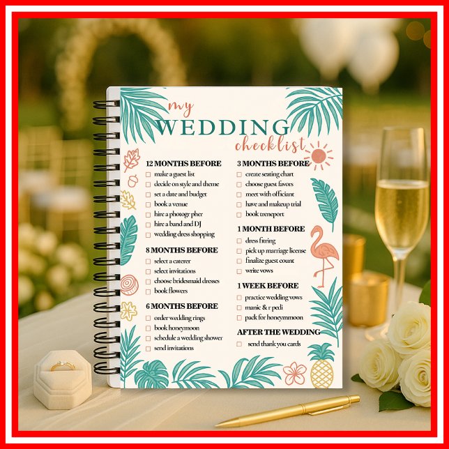 Planificateur de mariage tropical moderne élégant (Créateur téléchargé)