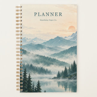 Planificateur de montagne du matin alpin