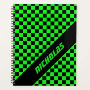 Planificateur de Motif personnalisé Neon Green À d