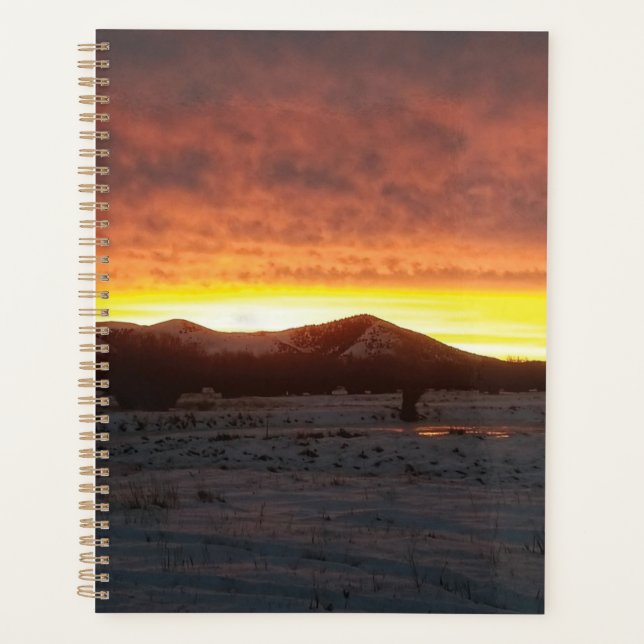 Planificateur de neige de coucher de soleil (Devant)