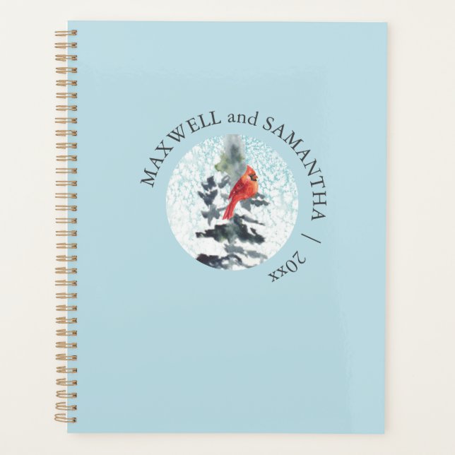 Planificateur de Noël Aquarelle Merveilleux Hiver (Devant)