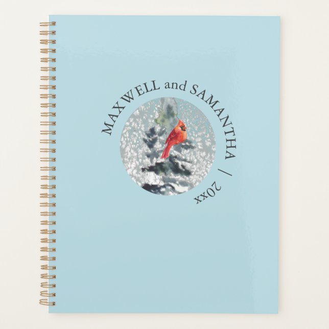 Planificateur de Noël Aquarelle Pays Merveilleux d (Devant)