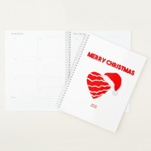 Planificateur de Noël Père Noël Heart Standard