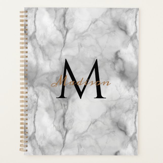 Planificateur de nom de monogramme personnalisé en (Devant)