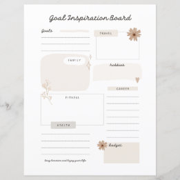 Planificateur de page de tableau d'inspiration d'o
