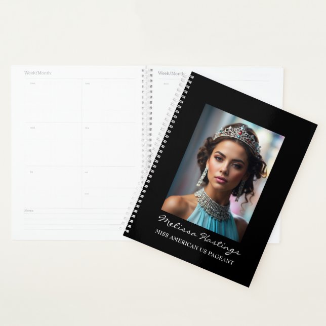Planificateur de pageant de notebook personnalisé  (Devant avec enveloppe)