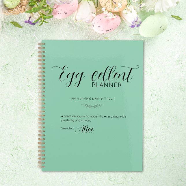 Planificateur de Pâques "Egg-cellent" personnalisé (Personalized "Egg-cellent" Easter Bunny Planner)