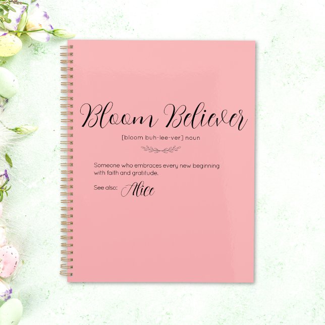 Planificateur de Pâques rose personnalisé Bloom Be (Personalized Bloom Believer Pink Easter Planner)