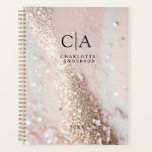 Planificateur de Parties scintillant Monogrammes<br><div class="desc">Parties scintillant,  planificateur spécifique du client Monogram. Modifiez votre produit en quelques minutes. Vous pouvez modifier la police/taille/couleur et la position en utilisant "personnaliser davantage".</div>