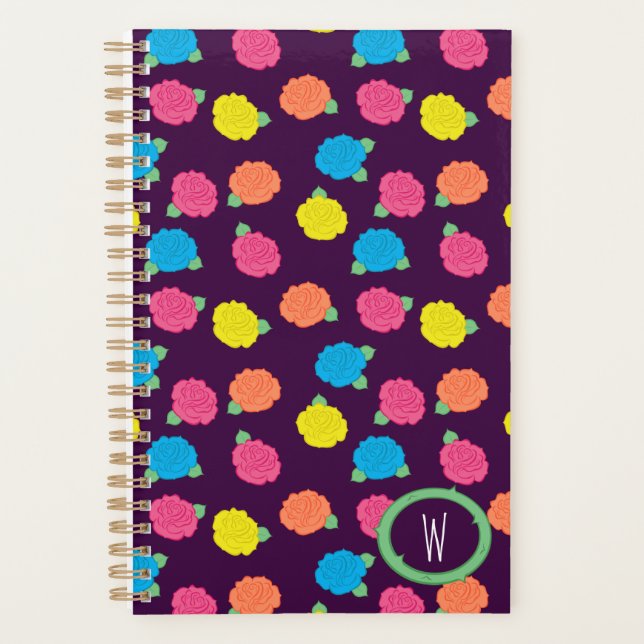Planificateur de poche Neon Roses (Devant)
