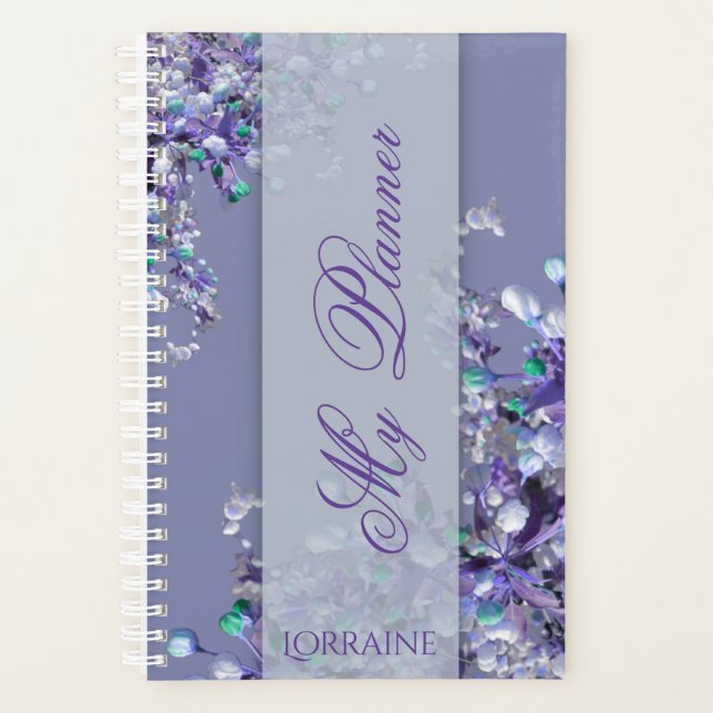 Planificateur de printemps bleu lavande lilas (Devant)