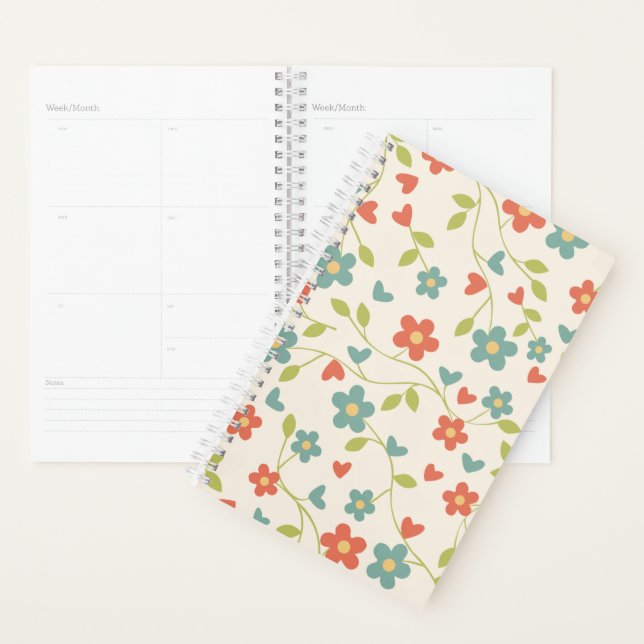 Planificateur de printemps floral (Devant avec enveloppe)