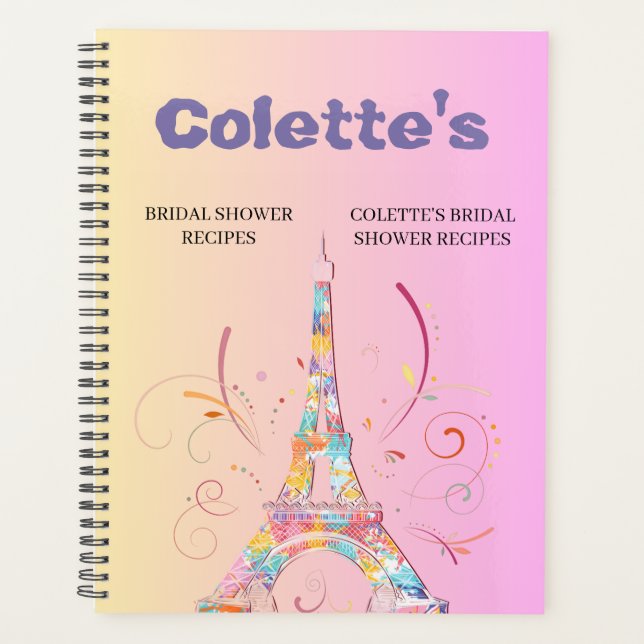 Planificateur de Recette de Mariage à la Tour Eiff (Devant)