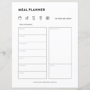 Planificateur de Repas Repas Familiaux Organisateu