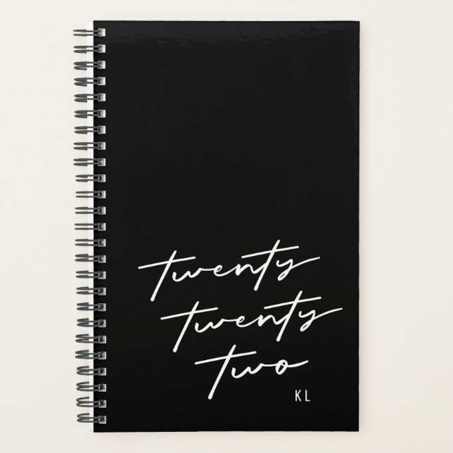 Planificateur de script noir et blanc vingt vingt- (Devant)