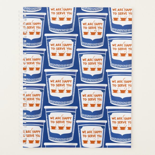 Planificateur de tasse de café de delicatessen rét (Devant)