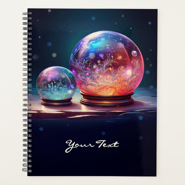 Planificateur de vacances de Noël Crystal Snowball (Devant)